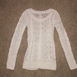 delia’s knit white sweater